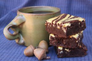 Coffee and 100% acorn brownies. Credit: Copyright 2016 Wendy Petty